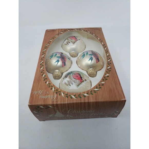 Krebs Christmas Ornaments Cardinals Woodland Accent Collection VTG Excellent - Picture 8 of 16
